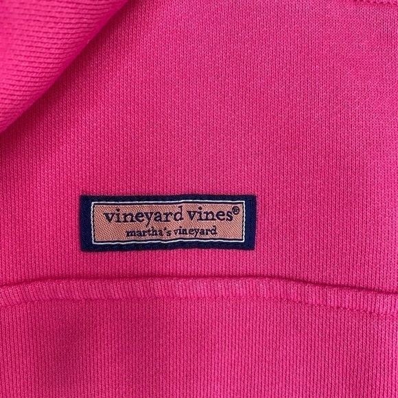 Vineyard Vines Bright Pink Scuba High Neck Sweatshirt Pullover with Thumb Holes - Picture 6 of 8